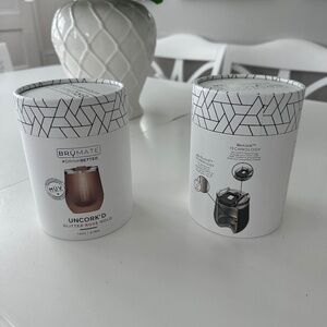 BRAND NEW Unused Set of 2 BRUMATE UNCORK'D 14oz WINE TUMBLERS, GLITTER ROSE GOLD